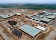 呼和浩特金山新能源汽车产业园一期厂房主体结构全面完工